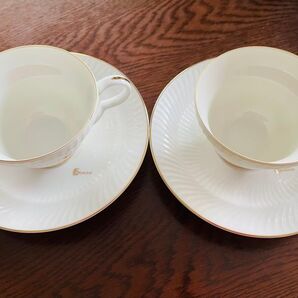 luciano forneris カップ&ソーサー 2客セット 未使用 ホワイト ティーカップ 洋食器
