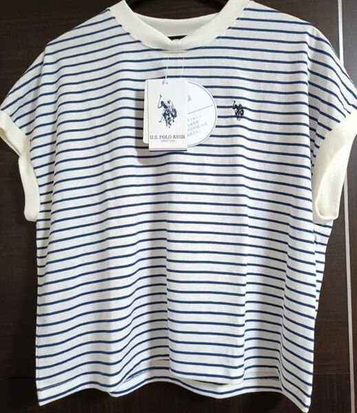 タグ付き未使用品 ユーエスポロアッスン tシャツカットソー ボーダーtシャツ