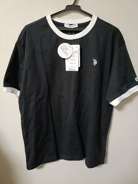 タグ付き未使用品 ユーエスポロアッスン tシャツカットソーチュニック 黒