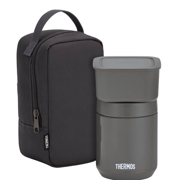 食洗機対応モデル】 サーモス 真空断熱スープランチセット 400ml ダークグレー スープジャー・容器セット JEE-800