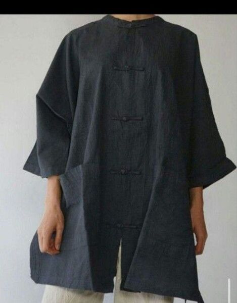 ヂェン先生の日常着 チャイナシャツ ジャケット 黒 新品