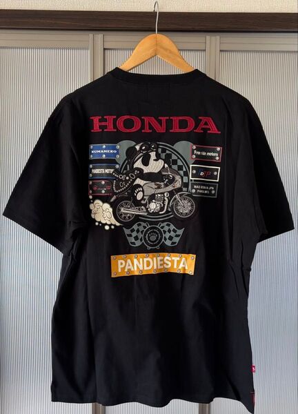 【PANDIESTA】HONDAコラボ半袖Tシャツ 523502 GB400TT アメカジ バイク ロッカーズ XXL ブラック