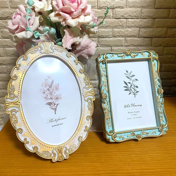 《新品》アンティーク調&上品なフォトフレーム 2点セット 結婚式