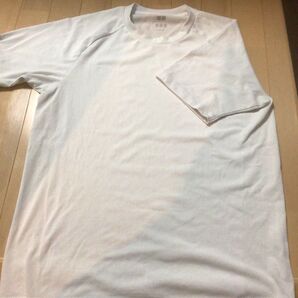 ユニクロ エアリズムクルーネックTシャツ ホワイト メンズL