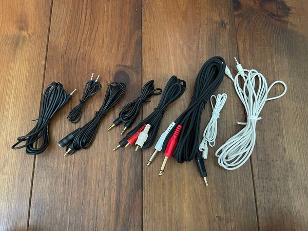 オーディオケーブル ミニジャック ピンプラグ RCA オスメス 8本セット ピンジャック ステレオジャック