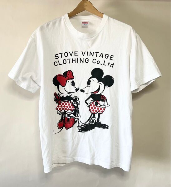 United Athle ユナイテッドアスレ Tシャツ ミッキー&ミニー L ミッキーマウス ミニーマウス ビンテージデザイン