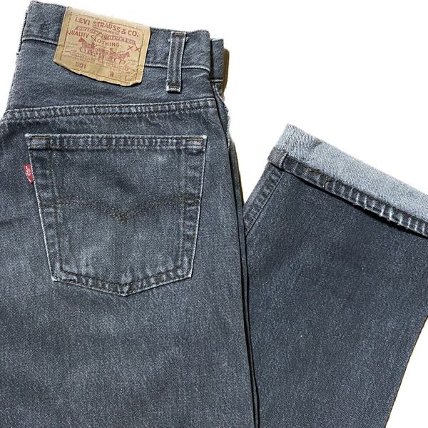 80s-90s Levi's 501 BLACK 先染め made in USA vintage