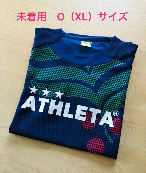 ★未着用★アスレタ ATHLETA プラクティスシャツ O(XL)ネイビー