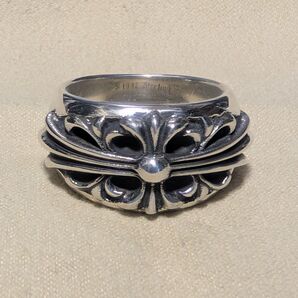 CHROME HEARTS クロムハーツ 正規品 シルバー925 フローラルクロスリング 17.5号 在庫残り1点!早い者勝ち!