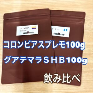 コロンビアスプレモ 100g グアテマラSHB 100g 飲み比べ SUWANO COFFEE