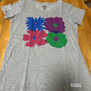 ユニクロ UT SOU・SOU コラボ Tシャツ Lサイズ グレー 花柄