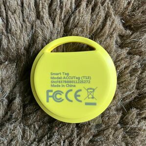 Smart Tag ACCUTag (T13) イエローIOS対応電池2032取り替え可能。