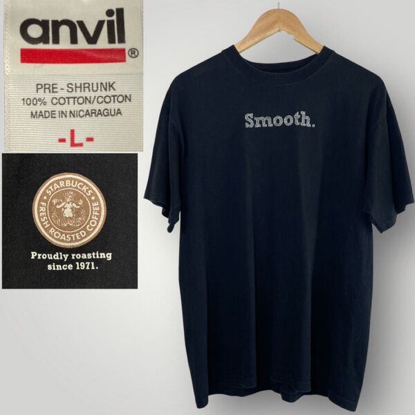 Vintage スターバックス 非売品Tシャツ 初代ロゴ anvil製 Lサイズ 企業Tシャツ ノベルティ Y2Kヴィンテージ