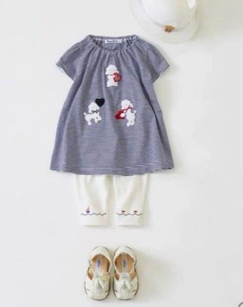 ファミリア familiar チュニック 半袖Tシャツ 100 ボーダー