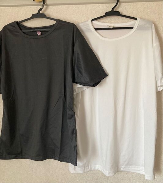 Tシャツ 無地 白灰2枚セット メンズ Lサイズ 激安