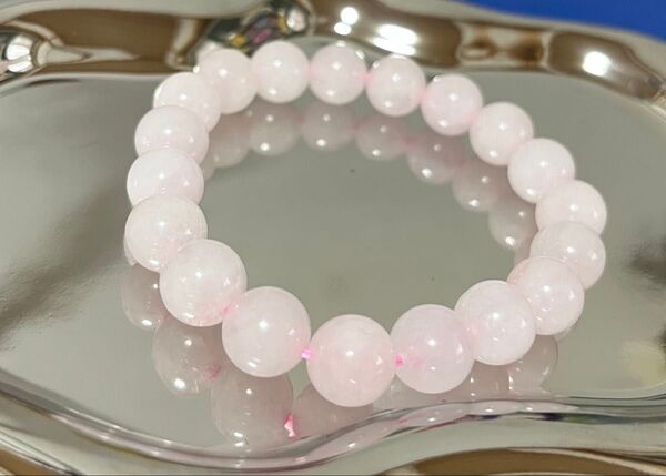 ran☆天然石ローズクォーツ (10mm)ブレスレット パワーストーン!内径16cm ピンク系 セール中