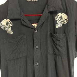 HELL CAT PUNKS 刺繍スカシャツ サイズL