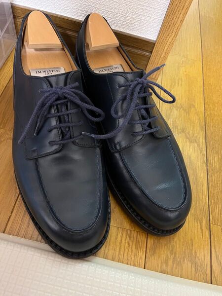 JM Weston Golf 641 ネイビー 6.5C 美品 純正シューツリー付き