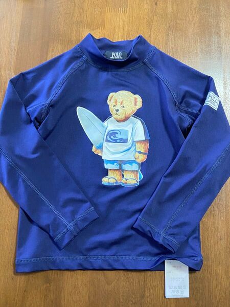 ラッシュガード 男の子 水着 プール キッズ 長袖ラッシュガード ネイビー 長袖 ポロ POLO BCS 100サイズ