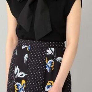 Diagram GRACE CONTINENTAL ダイアグラム グレースコンチネンタル ボウタイ衿ニットトップ 2way 黒