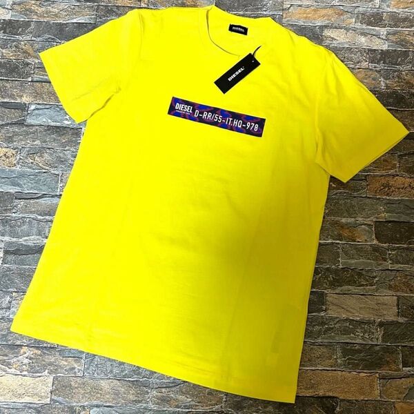 【新品】DIESEL ディーゼル/クルーネック BOXロゴTシャツ カットソー Sサイズ 半袖