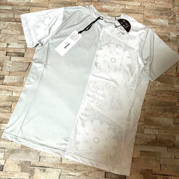 【新品】1PIU1UGUALE3 RELAX/MIX ペイズリー柄 Tシャツ カットソー ラッシュガード Mサイズ