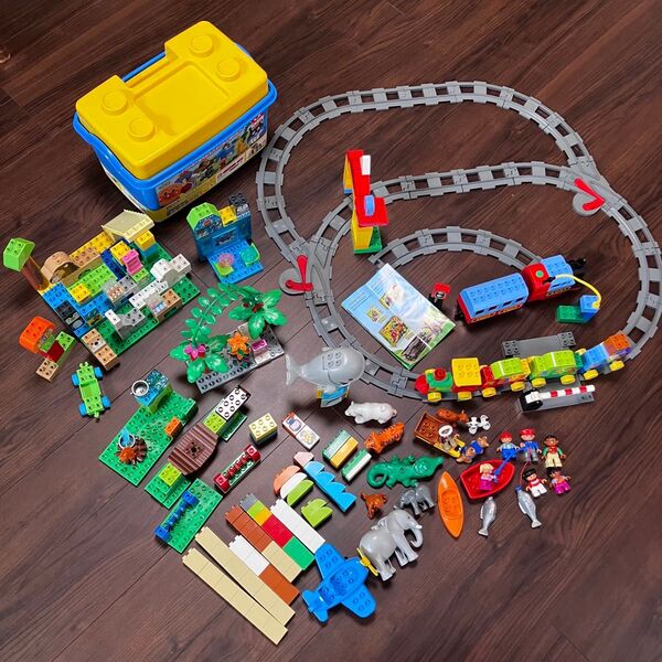 大量 ブロック レゴ LEGO デュプロ アンパンマン ブロックラボ 汽車 どうぶつ