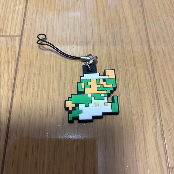 スーパーマリオブラザーズ ラバーストラップ ルイージ ドット絵