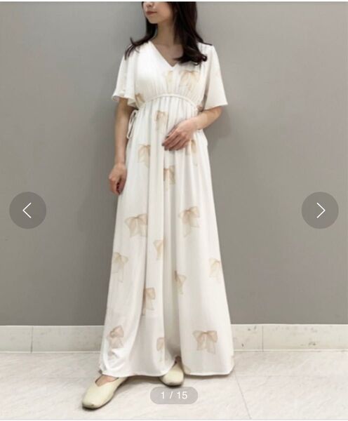 gelato pique ジェラピケ リボンモチーフカップイン半袖ドレス ¥8,250
