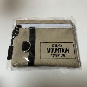 【新品未使用・撥水】J・M・Aアウトドア コインパスケース ベージュ カラビナ付