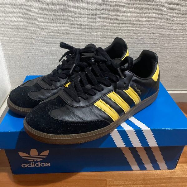 adidas samba og black yellow アディダス サンバ ブラック イエロー 26cm