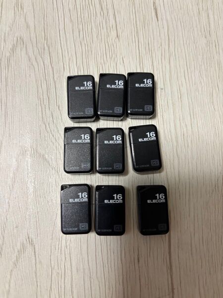 ELECOM 16GB USBメモリ 9個セット MF-SU2B16GBK
