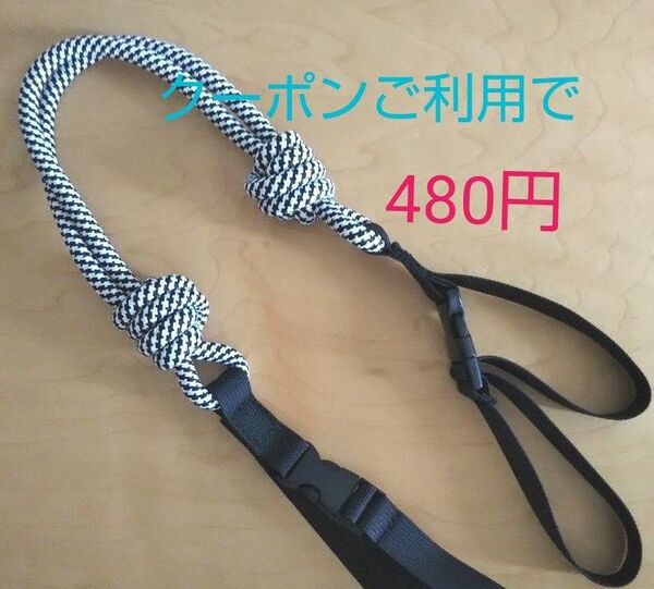 ボールアンドチェーン など 折りたたみ トートバッグ ショルダーストラップ 黒×白