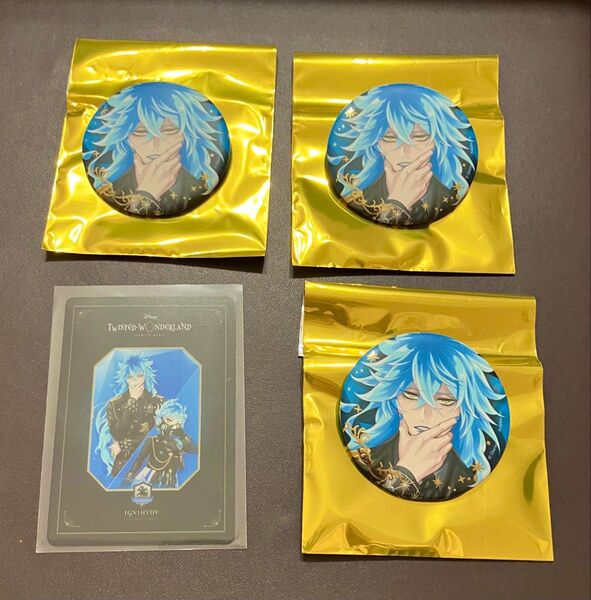ツイステ ツイステッドワンダーランド 5周年 ポップアップショップ ポプショ ツイステ展 ブレイジングジュエル 缶バッジ イデア
