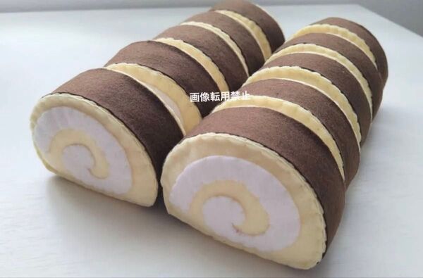 新品 ロールケーキ10個 おままごと フェルトハンドメイド 誕生日プレゼント ごっこ遊び 幼稚園保育園イベントお祭り 写真撮影