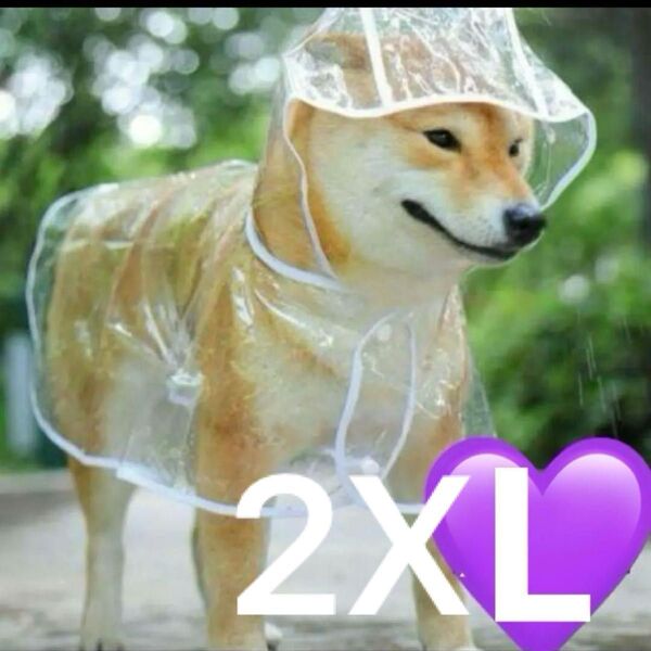 2XLサイズ 犬用レインコート ペットレインコート 耐水性 カッパ ポンチョは
