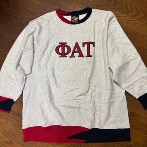 FATトレーナー スウェット 古着 90s グレー Lサイズ相当