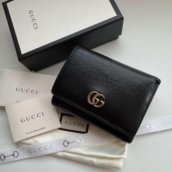 【限定価格】 925 GUCCI グッチ マーモント 3つ折り 財布