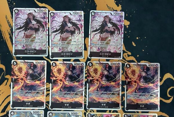 ロビンSR他 黒 革命軍 黒黄コアラ デッキパーツ:ワンピースカードゲーム