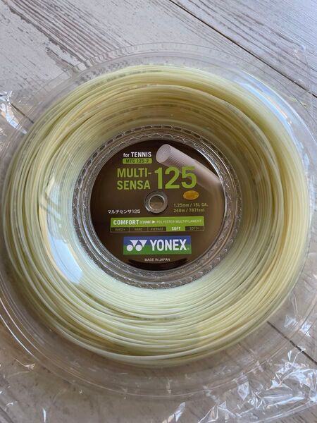 YONEX マルチセンサ125 テニスガット 1.25mm ナチュラル 240mほぼ未使用