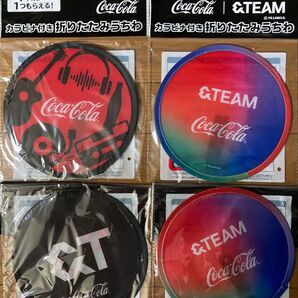 コカ・コーラ ノベルティ 折りたたみうちわ 4枚セット