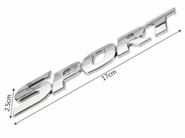 3D メタルエンブレム SPORT ステッカークロームメッキ sport