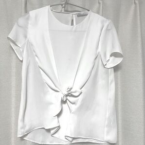 ZARA ブラウス 半袖 フリル ホワイト 白 上品 素敵