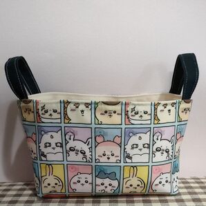 再販! 布バスケット フェイス ハンドメイド