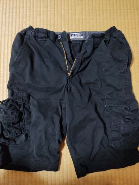 GERRY ハーフカーゴパンツ メンズ ブラック