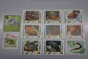  collection house .. stamp fish sea. living thing 11 sheets 