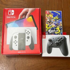 3点セット Nintendo Switch 有機ELモデル スプラ3 Proコン【即発送可能】
