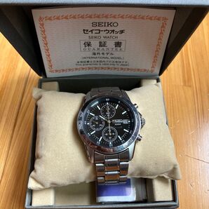 SEIKO クロノグラフ 腕時計 メンズ クォーツ 箱あり