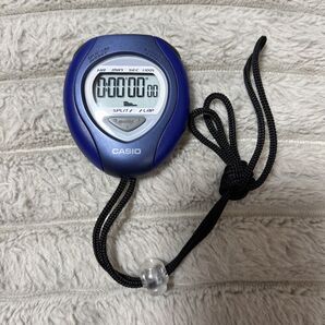 CASIO HS-6ストップウォッチ ラップタイム スプリットブルー