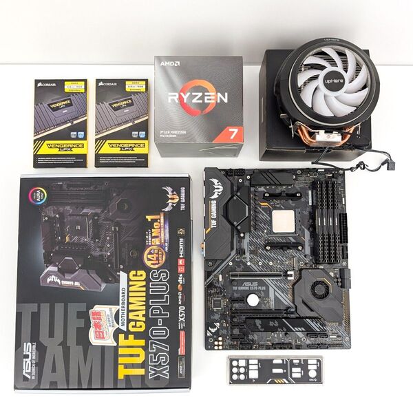 Ryzen 7 3700X + ASUS X570-PLUS + メモリ 32GB + CPUクーラーセット